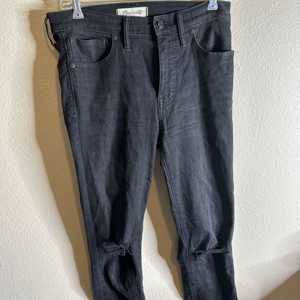 Madewell 10" High Rise Skinny Jeans Women's 27 Black Stretch Denim Pants